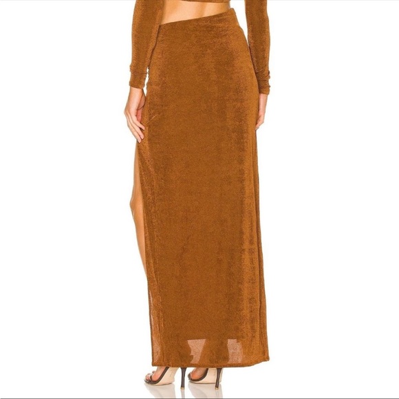Lovers + Friends Helena Maxi Skirt Copper Women's Size Small - Picture 3 of 6